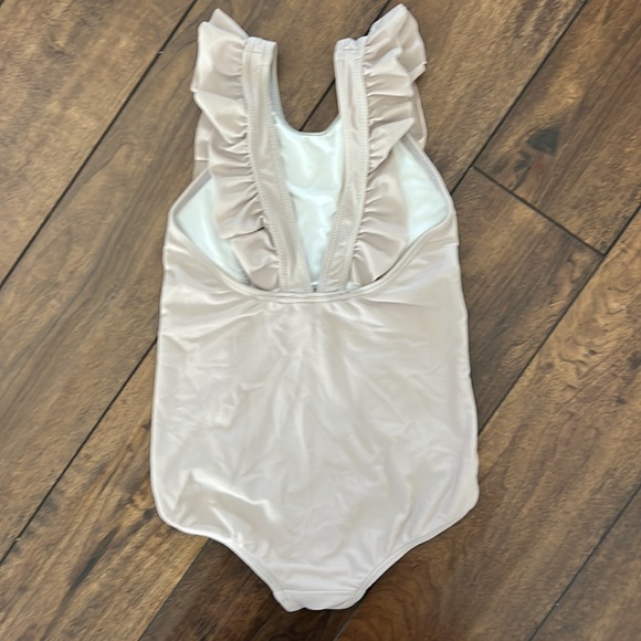 Minnow Swim Classic Dusty Rose Ruffle Swimsuit 3/4T - Picture 2 of 3